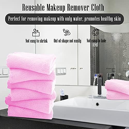TENSTARS 12 Pack Premium Washcloths Set - Quick Drying- Soft Microfiber Coral Velvet Highly Absorbent Wash Clothes - Multipurpose Use as Bath, Spa, Facial, Fingertip Towel (Frozen Berry)