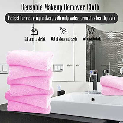 TENSTARS 12 Pack Premium Washcloths Set - Quick Drying- Soft Microfiber Coral Velvet Highly Absorbent Wash Clothes - Multipurpose Use as Bath, Spa, Facial, Fingertip Towel (Frozen Berry)