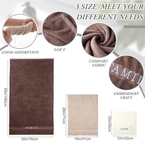 Hahafelt Decorative Bathroom Towel Set, Earth Tones