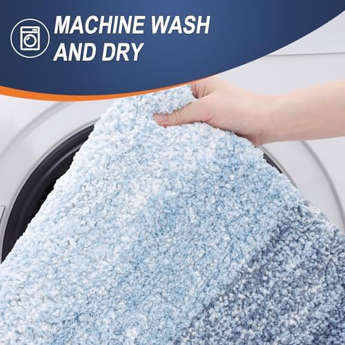 OLANLY Large Bathroom Rugs 59x35, Extra Soft Absorbent Microfiber Bath Rugs