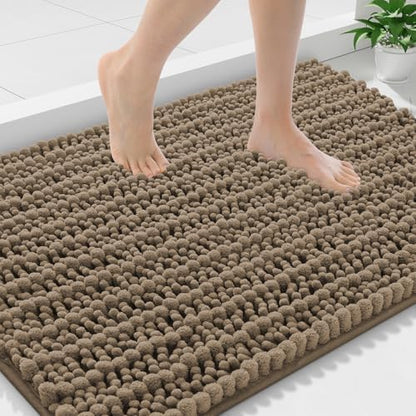Smiry Bathroom Rugs 36X24, Extra Soft Rubber Backing Chenille Bath Mats