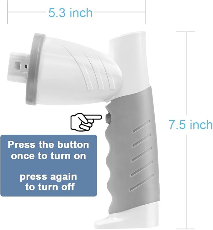 Electric Spin Scrubber, IEZFIX Electric Cleaning Brush Bathroom Shower Scrubbing Cleaner Brush Power Scrubber Cordless with 4 Replaceable Brush Heads for Bathtub, Tile, Floor, Toilet, Kitchen - Blue