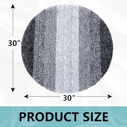 Arotive Microfiber Bathroom Rugs, Shaggy Soft and Absorbent Bath Rug, 30x30