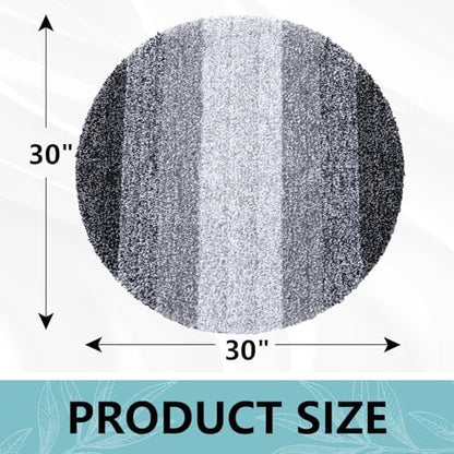 Arotive Microfiber Bathroom Rugs, Shaggy Soft and Absorbent Bath Rug, 30x30