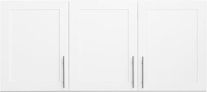Prepac Elite 54" W Wall Cabinet with Panel Doors, White Storage Cabinet, Bathroom Cabinet, Pantry with 1 Adjustable Shelf 12.75" D x 54" W x 24" H, WSUR-1004-1