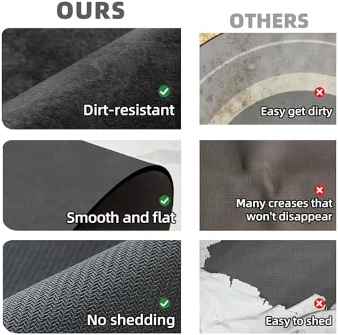 TYUU Thin Bath Mat, Bathroom Rugs Non Slip Washable, 24x36 Black