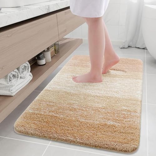 Arotive Microfiber Bathroom Rugs, Shaggy Soft Absorbent Bath Rug, 36x24
