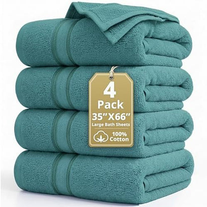 LANE LINEN Large Bath Sheet Soft Absorbent Quick Dry 100% Cotton - Teal