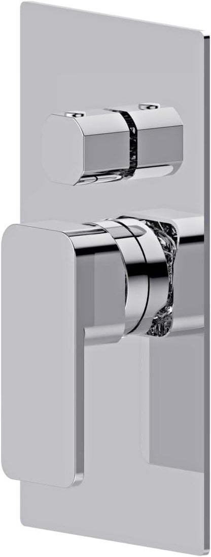 Bath Royale Pasha Pressure Balancing Shower Valve with Diverter - All Metal, Anti-Scald, Polished Chrome
