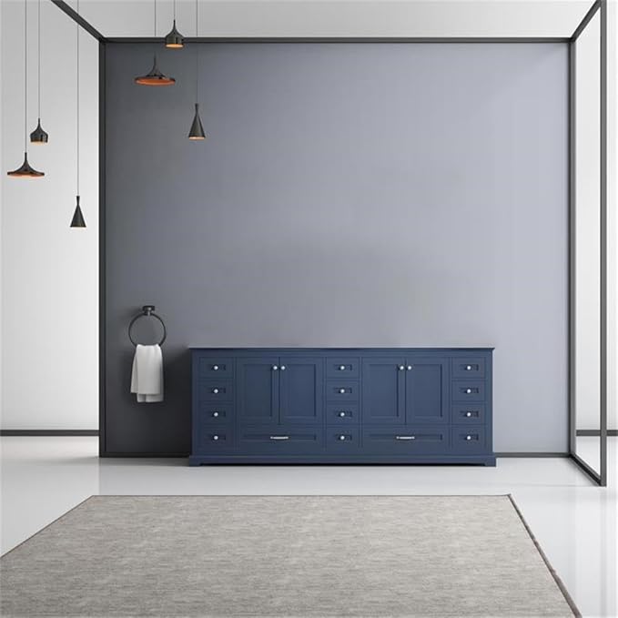 Dukes 84 in. W x 22 in. D Navy Blue Double Bath Vanity