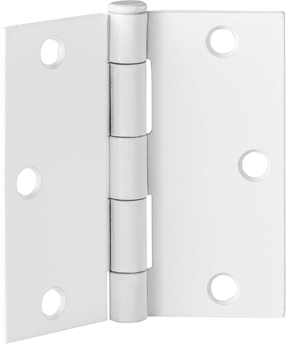 Design House 6-Pack Painted White Interior Door Hinges – 3.5-inch x 3.5-inch – Square Corner Radius Steel Door Hinge – Fits Standard Doors – Design House 185892