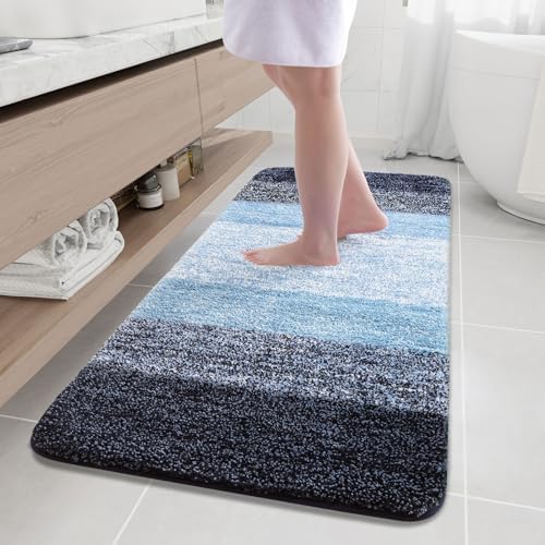 Arotive Microfiber Bathroom Rugs, Shaggy Soft Absorbent Bath Rug, 59x24