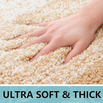 Arotive Microfiber Bathroom Rugs, Shaggy Soft Absorbent Bath Rug, 47x24
