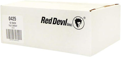 Red Devil 0425 Pre-Mixed Tile Grout - Professional Quality, Excellent Adhesion, Ideal for Wall & Floor Use - 5.5 oz, White, Pack of 12, Made in USA