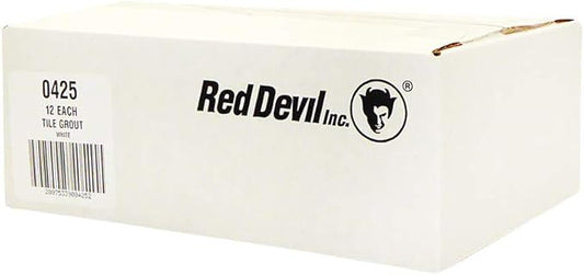 Red Devil 0425 Pre-Mixed Tile Grout - Professional Quality, Excellent Adhesion, Ideal for Wall & Floor Use - 5.5 oz, White, Pack of 12, Made in USA