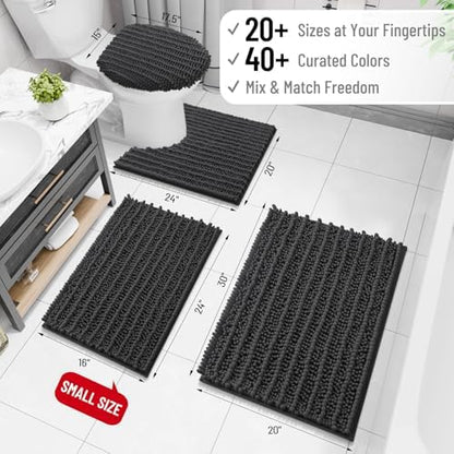Arotive Bathroom Rugs Mat 47x32, Soft Absorbent Chenille Shaggy Bath Mat