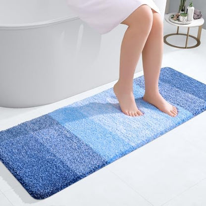 OLANLY Bathroom Runner Rug 47x17, Extra Soft Absorbent Microfiber Bath Rugs