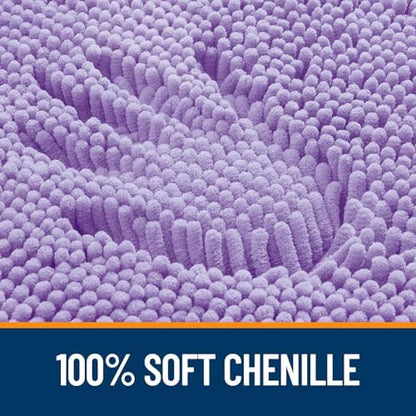 OLANLY Toilet Rugs U-Shaped 20x20, Soft Absorbent Chenille Contour Rugs