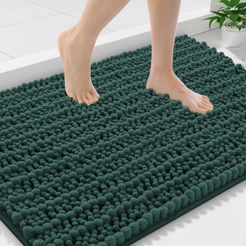 Smiry Bathroom Rugs 36X24, Extra Soft Rubber Backing Chenille Bath Mats