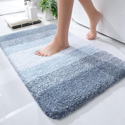 OLANLY Small Bathroom Rugs 24x16, Extra Soft Absorbent Microfiber Bath Rugs