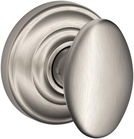 SCHLAGE Siena Passage Knob, Andover Rose, Satin Nickel