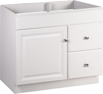 Design House Wyndham 36-Inch Bathroom Vanity Cabinet, Ready to Assemble, White, 597229