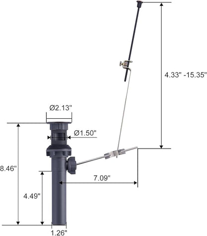 Bathroom Sink Drain with Lift Rod, Oil Rubbed Bronze Sink Drain with Overflow, ARCORA Drain Stopper for Vessel Sink
