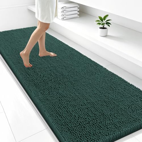 Smiry Bathroom Rugs 47X24, Luxury Chenille Extra Soft Absorbent Bath Mat