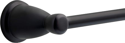 Franklin Brass Kinla 3-Piece Bathroom Set Matte Black 24" Towel Bar Rack, Toilet Paper Holder, Ring KIN3PC-MB