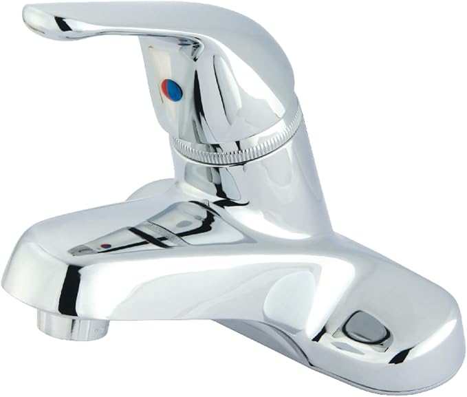 Single-Handle 3-Hole Deck Mount 4-Inch Centerset Bathroom Faucet with Grid Strainer