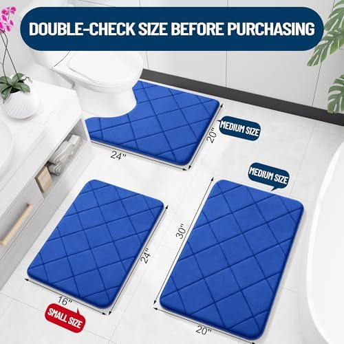 OLANLY Memory Foam Bath Mat 47x20, Ultra Soft and Absorbent Bathroom Rugs