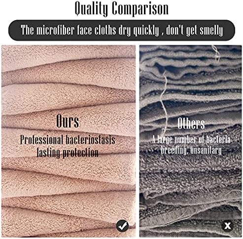 TENSTARS 12 Pack Premium Washcloths Set - Quick Drying - Soft Microfiber Coral Velvet Highly Absorbent Wash Clothes - Multipurpose Use as Bath Fitness, Spa, Facial, Fingertip Towel (Brown)