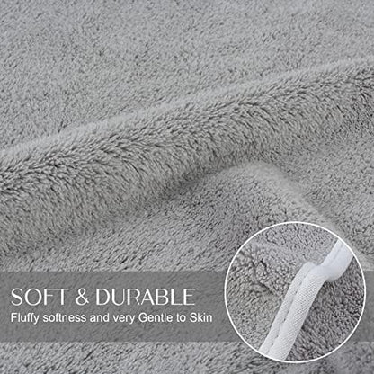 KinHwa Hand Towels for Bathroom, Microfiber Face Towels, 16x30 Inch, 2 Pack