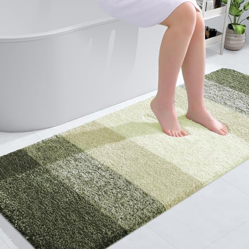OLANLY Bathroom Runner Rug 59x24, Extra Soft Absorbent Microfiber Bath Rugs