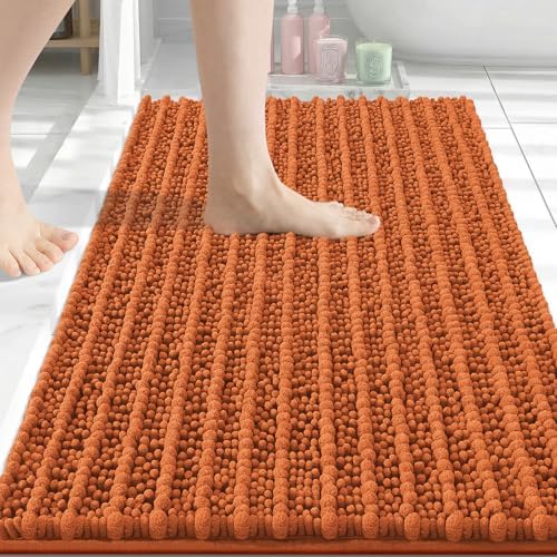 Arotive Bathroom Rugs Mat 34x21, Soft Absorbent Chenille Shaggy Bath Mat