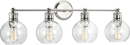 Progress Lighting P300052-104 Hansford Bath & Vanity, 4 Light, Polished Nickel