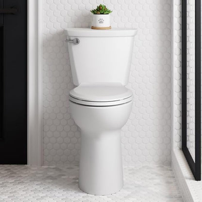 American Standard 215TA104.020 Cadet PRO Two-Piece Toilet, Seat not Included, Extra Tall Height, Left-Hand Trip Lever, 12-Inch Rough, Elongated Front, White, 1.28 GPF