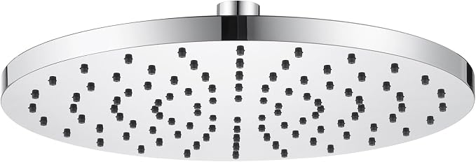 Waterfall Showerhead 10-Inch Large Bathroom Overhead Rainfall Shower Head with Adjustable Angle High Pressure 2.5 GPM, Chrome SH001CH-D10