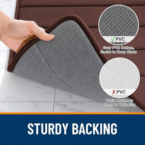 OLANLY Memory Foam Long Bathroom Rugs Runner 59x24, Super Soft Absorbent