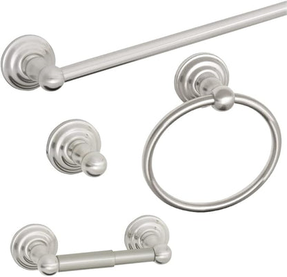 Design House 188631 Calisto 4-Piece Bathroom Accessory Kit, Satin Nickel