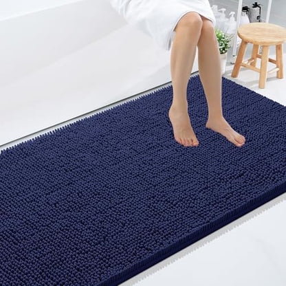 Smiry Bathroom Rugs 96X24, Luxury Chenille Extra Soft Absorbent Bath Mat