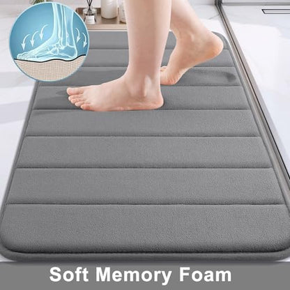 Buganda Memory Foam Bath Mat 47 x 20, Ultra Soft Absorbent Bathroom Rugs