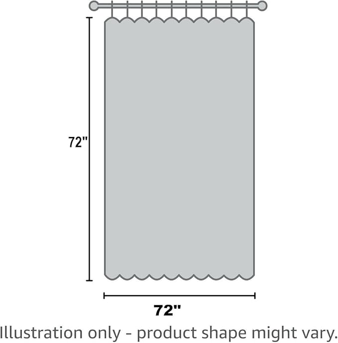 Creative Scents White Fabric Shower Curtain 72x72 - Waffle Weave Bathroom Curtain, Water Repellent Hotel Spa Quality, Heavy Duty 230 GSM Cotton Feel, Machine Washable Bath Curtains with Grommets