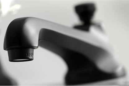 Kingston Brass KS4460BX Metropolitan Widespread Bathroom Faucet, 5-9/16 Inch in Spout Reach, Matte Black