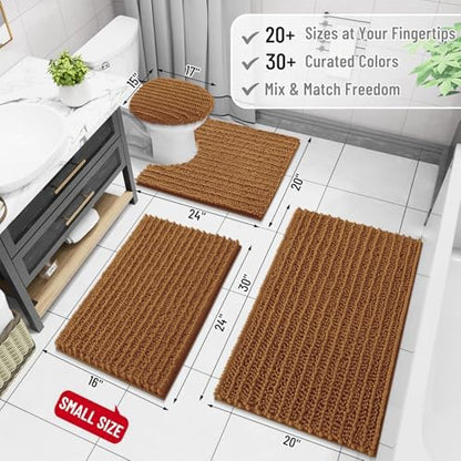 Arotive Bathroom Rugs Mat 30x20, Soft Absorbent Chenille Shaggy Bath Mat