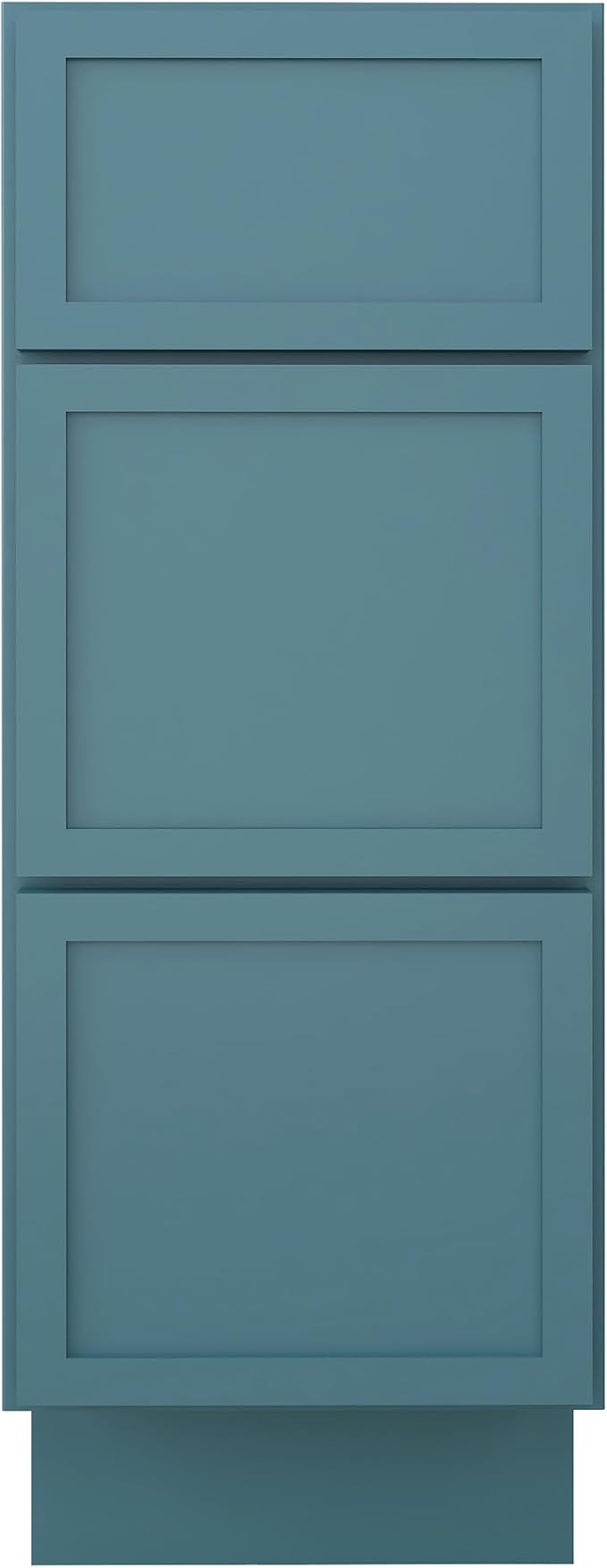 HomeBeyond 12 Inches Bathroom Vanity Base Cabinet Without Sink, Sturdy Floor Mounted Cabinet with Door & Soft Closing Drawers, 3 Drawers, Green