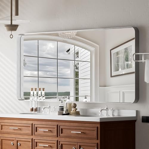 VooBang Bathroom Mirror 30"x56", Silver Gorgeous Deep Frame Wall Mirror