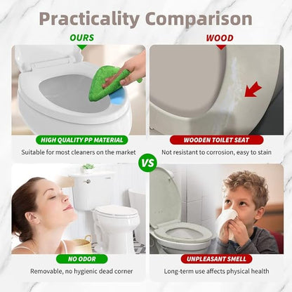 Round Toilet Seat, Slow Close Quick-Release Hinges, Heavy Duty Soft Close, Quiet-Close Lid And Seat For Standard Toilets, Easy To Install And Clean, Never Loosen, White(16.5”)