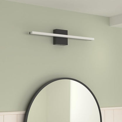 Combuh LED Bathroom Light Fixtures Over Mirror 24 Inch 14W, Black Vanity Lights Bar for Bathroom, Modern IP44 Wall Sconce Cool White 6000K