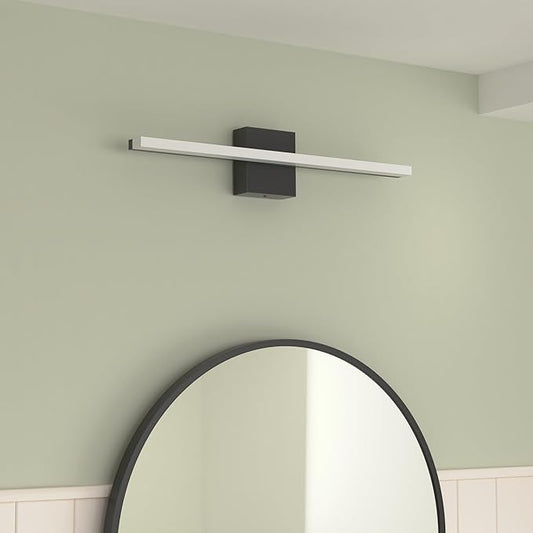 Combuh LED Bathroom Light Fixtures Over Mirror 24 Inch 14W, Black Vanity Lights Bar for Bathroom, Modern IP44 Wall Sconce Cool White 6000K